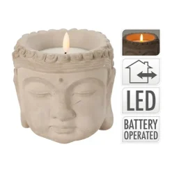 Best WELLKOOP Buddha Head Led Candle
