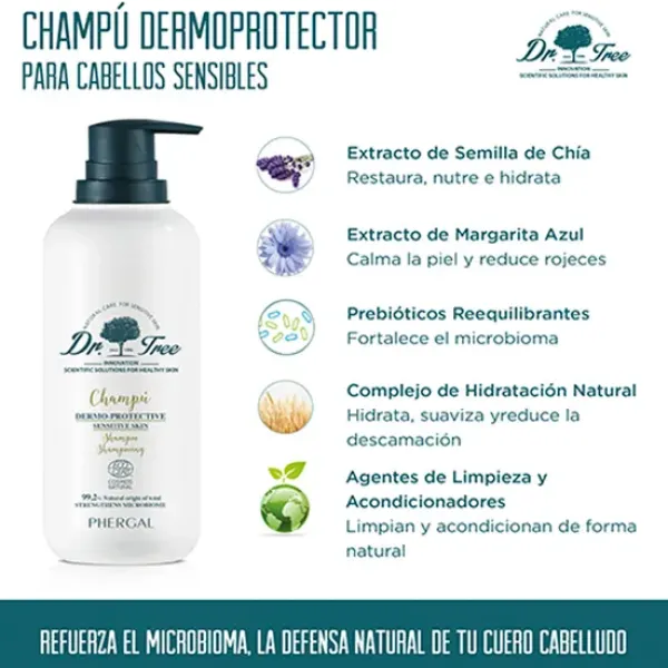 New DR.TREE Eco Champú Cueros Cabelludos Sensibles