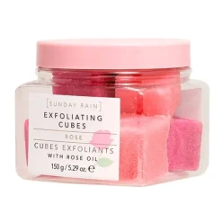 New SUNDAY RAIN Exfoliating Cubes Rose