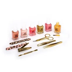 Leopard Set 6 Nail Polish And Manicure Tools Estuches Y Sets