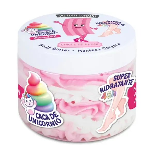 New THE FRUIT COMPANY Manteca Corporal Chicle Fresa