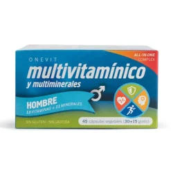 Hot Multivitaminico Hombre 45Caps Vegetales Complementos Alimenticios