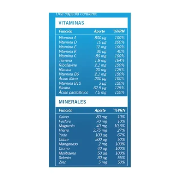 Hot Multivitaminico Hombre 45Caps Vegetales Complementos Alimenticios