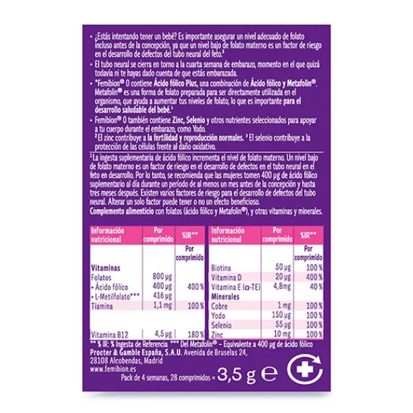 Planificación Del Embarazo*FEMBION Sale