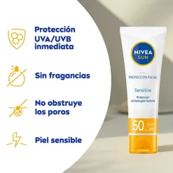 New NIVEA Protección Facial Sensitive Spf 50
