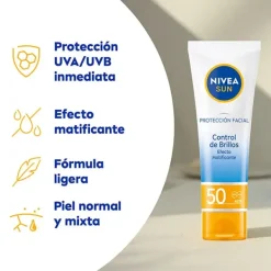 NIVEA Proteción Facial Control De Brillos Spf 50