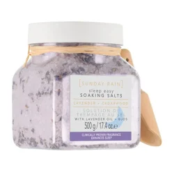 SUNDAY RAIN Sleep Easy Soaking Salts Lavender + Cerdarwood