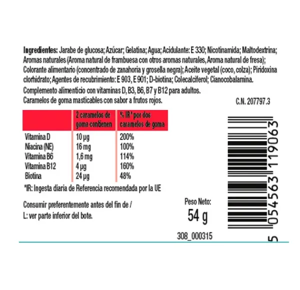 Hot Vitagomis Libera Energía Complementos Alimenticios